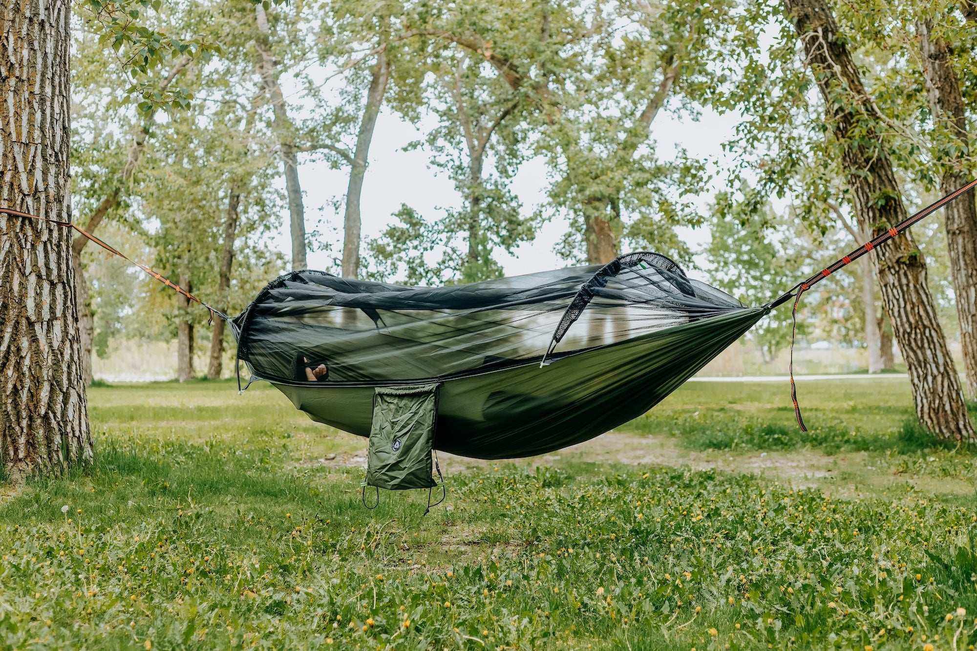 Ultralight Backpacking and Camping Hammock with Mosquito Net - Image 3