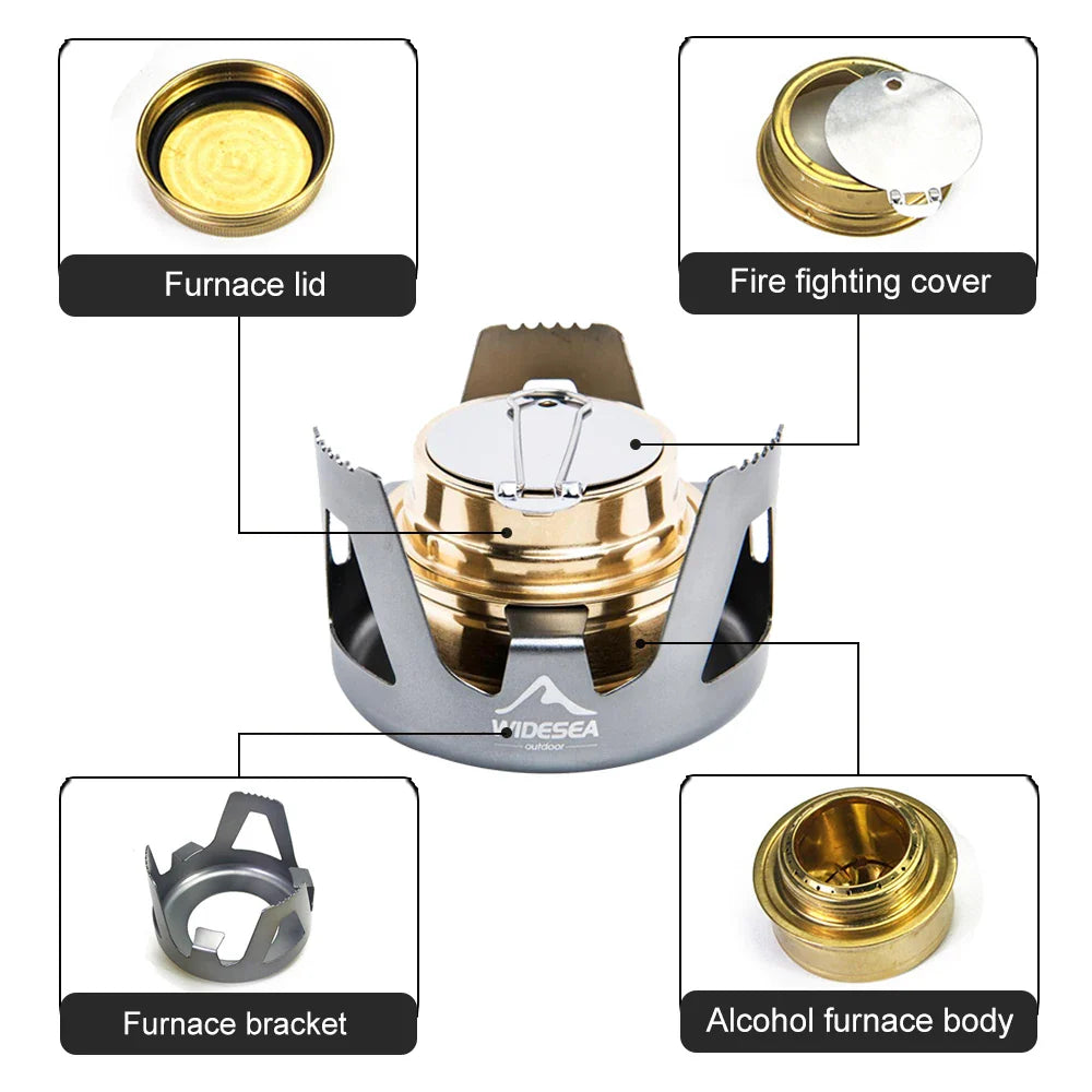 High-Quality Portable Alcohol Stove Grey - Image 5