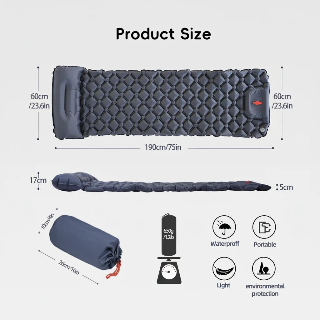 Sleeping Pad W/ Integrated Pillow - Image 2