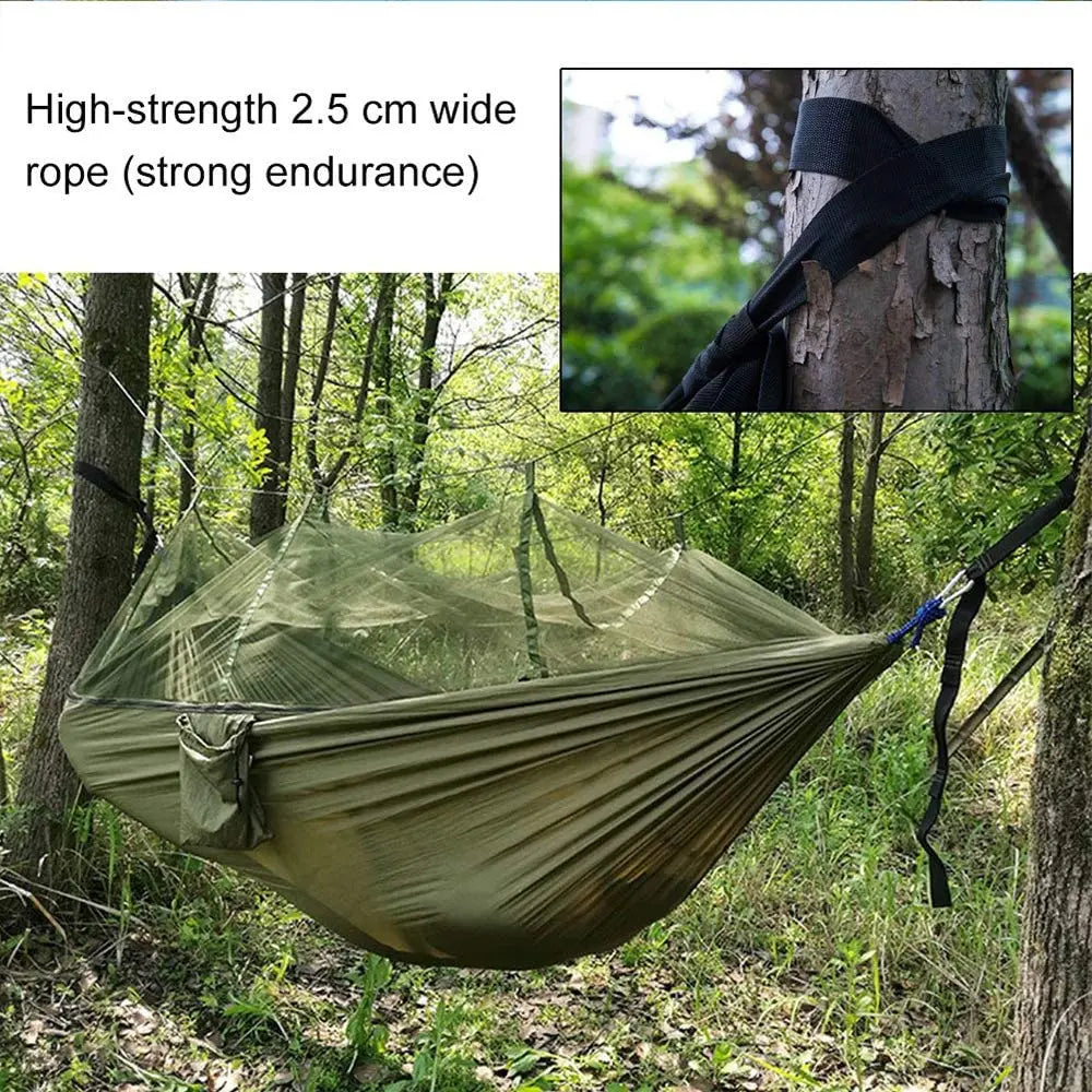 2 Person Camping & Garden Hammock with Integrated Mosquito Net - Image 3