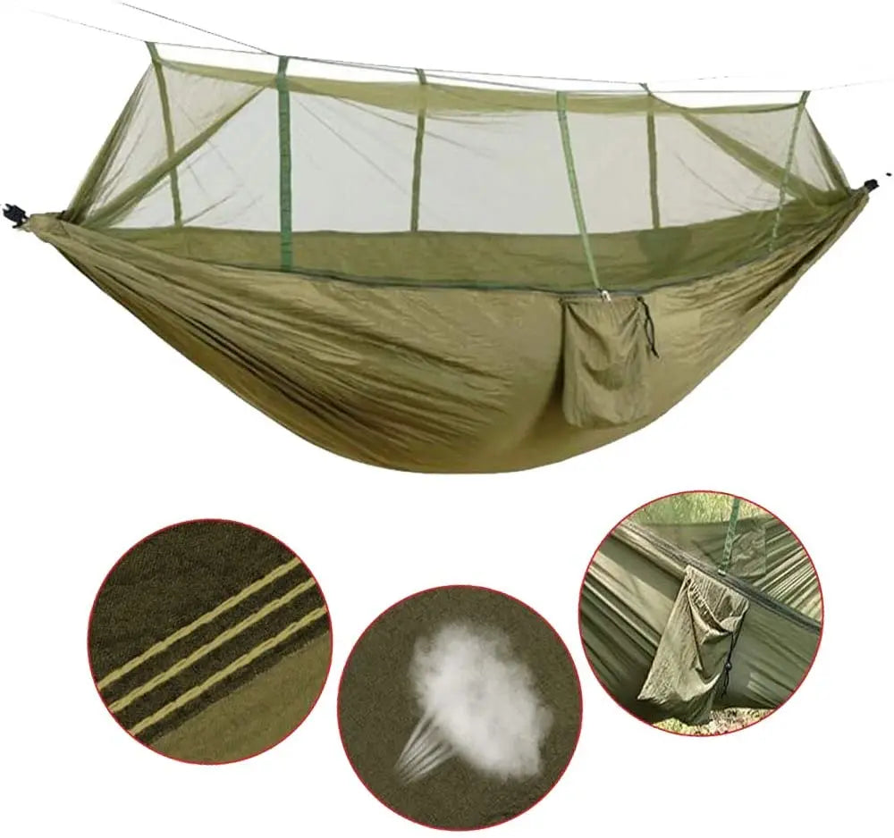 2 Person Camping & Garden Hammock with Integrated Mosquito Net - Image 2