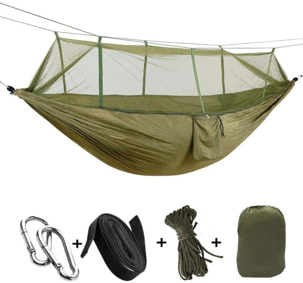 2 Person Camping & Garden Hammock with Integrated Mosquito Net