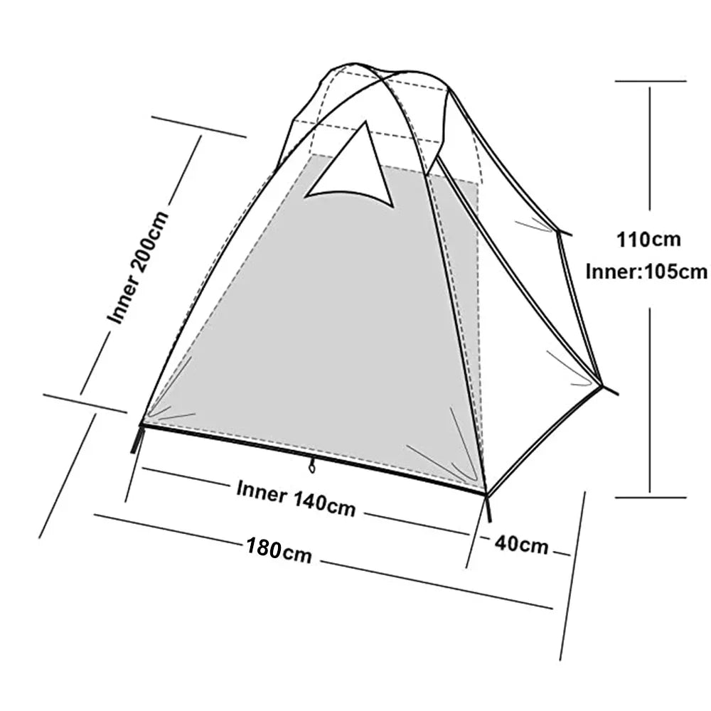 Desert Fox 2-Person Waterproof Backpacking Tent - Image 3