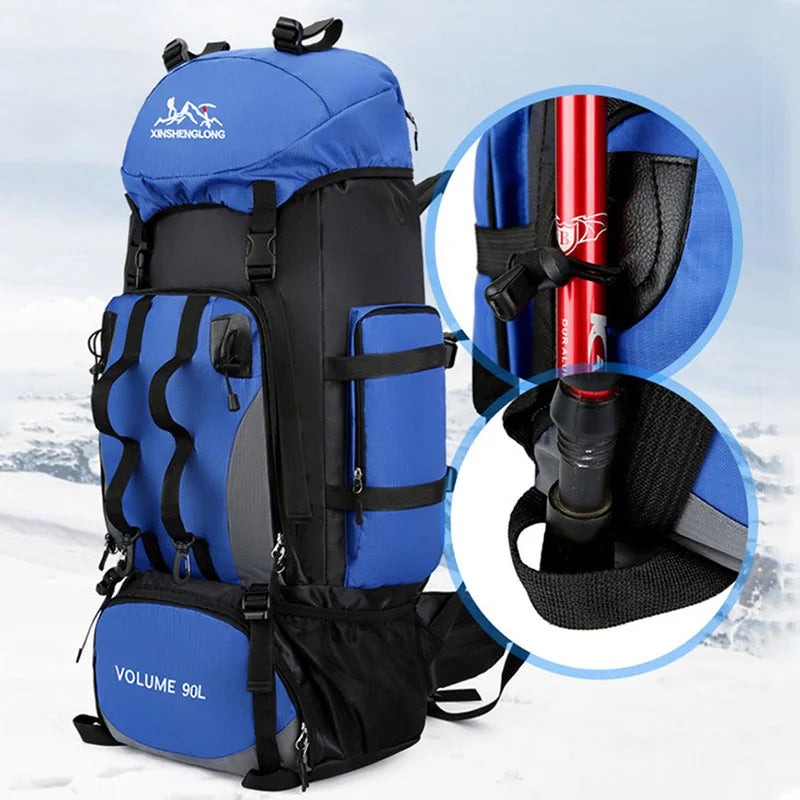 1.2kg Lightweight 90L Expedition Backpack for Multi-Day Hikes - Image 3