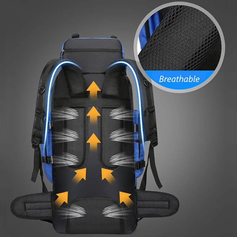 1.2kg Lightweight 90L Expedition Backpack for Multi-Day Hikes - Image 4