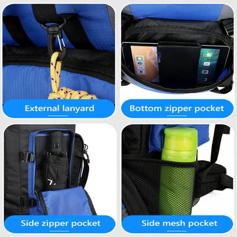 1.2kg Lightweight 90L Expedition Backpack for Multi-Day Hikes - Image 5