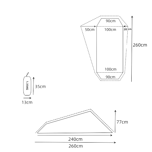 1-Person Waterproof Solo Hiking Tent