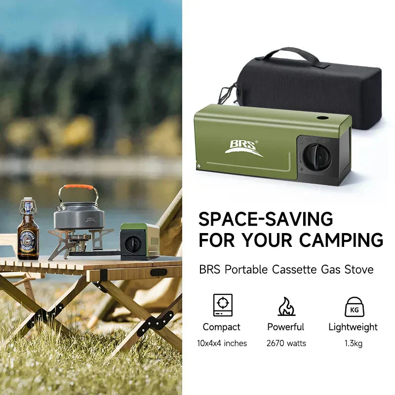 BRS 3800W Portable Camping Cassette Stove (High-Output Outdoor Gas Burner) - Image 2
