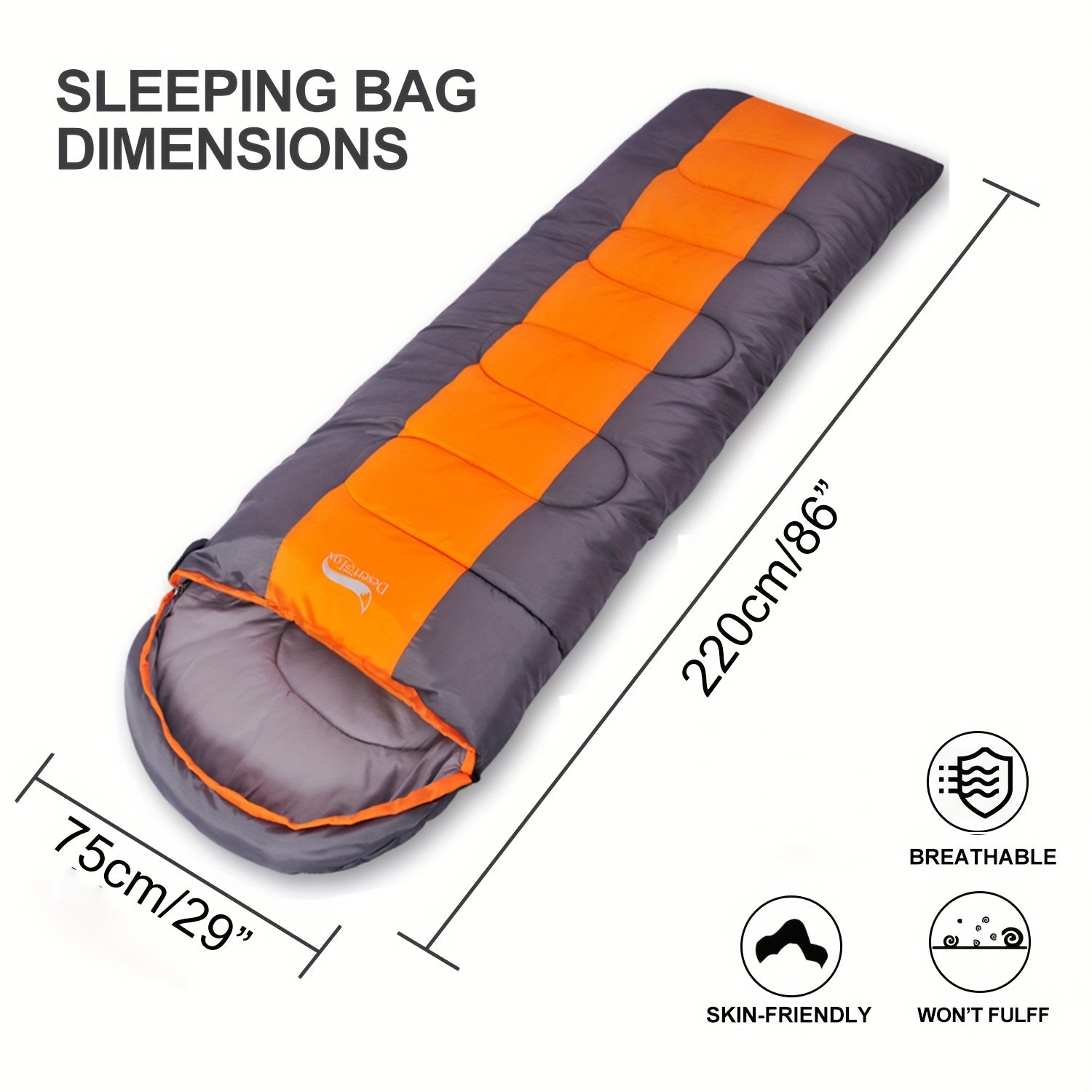 3-Season Lightweight Sleeping Bag for Hiking Camping - Image 3